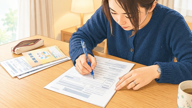 小児慢性特定疾病の申請書記入_イラスト