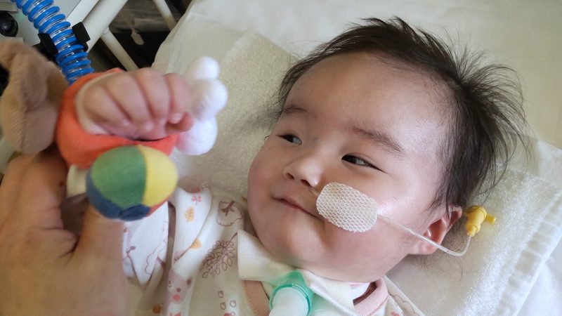 病室で過ごすさくら