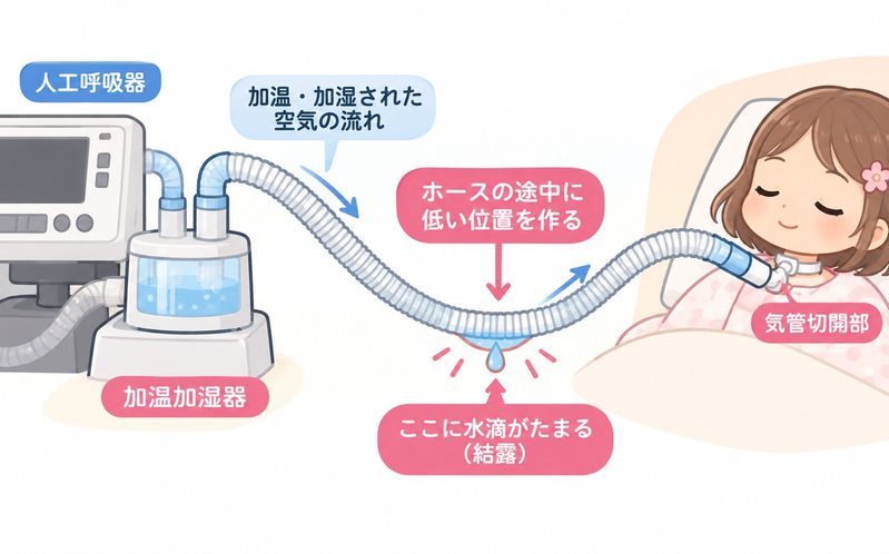ホースの取り回しのイメージ図