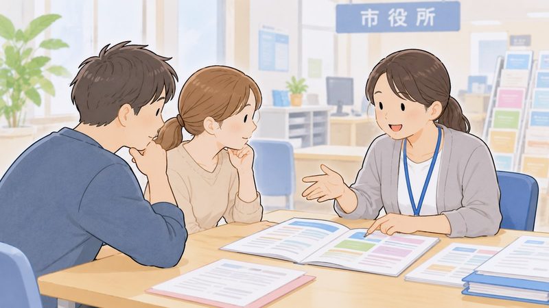 支援制度の申請相談_イラスト